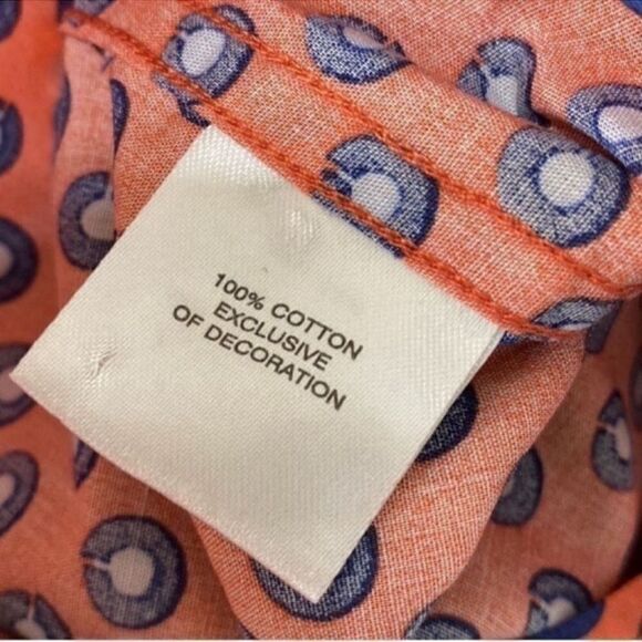 Tailorbyrd Red and Blue Patterned Casual Button Down Shirt - Picture 4 of 6